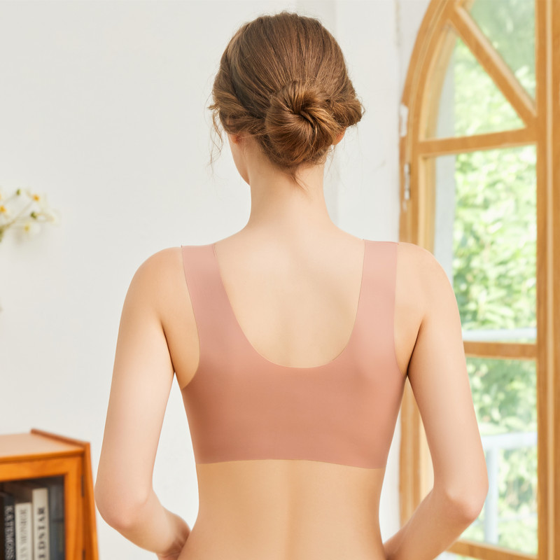 Más tamaño frente hebilla sujetador fino de encaje sexy inalámbrico se reunieron chaleco sin costuras belleza espalda ropa interior las mujeres al por mayor