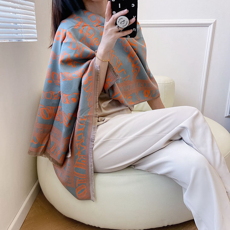 2021 europeo y americano de otoño e invierno de moda suave bufanda larga chal cálido de mujer nueva Alah carta bufanda de Cachemira
