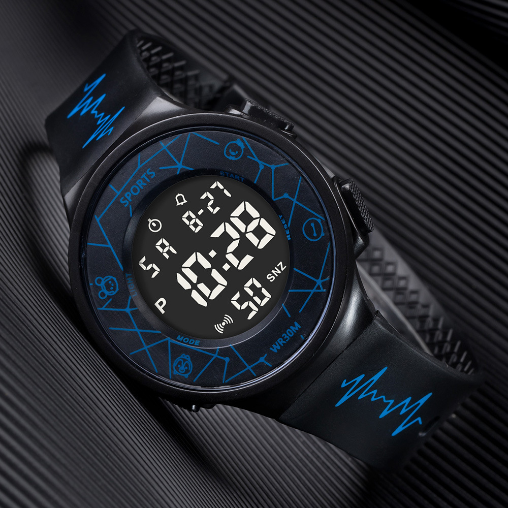 Reloj electrónico de luz nocturna de tendencia simple para estudiantes de secundaria junior alarma multifuncional cronometraje reloj electrónico deportivo