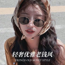新款轻奢老钱风复古墨镜防晒紫外线开车眼镜男女高级感近视太阳镜
