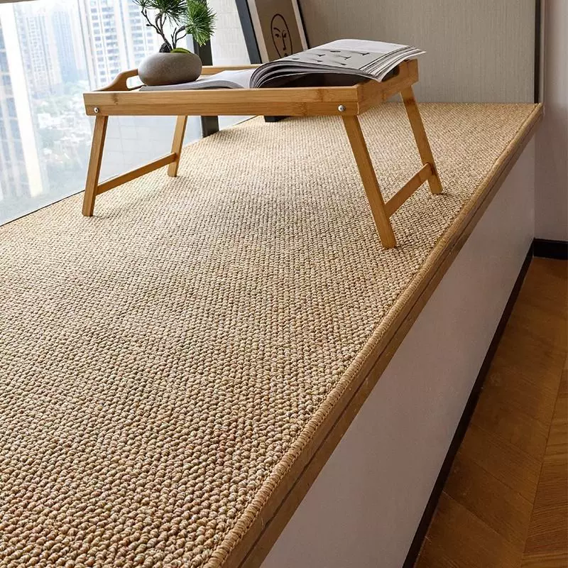 跨境代发仿剑麻飘窗垫加厚耐磨防猫抓菠萝圈客厅地毯吸水防滑门垫