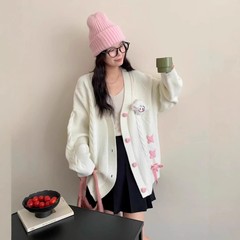 2025港味多巴胺减龄针织毛衣女秋立体蝴蝶结温柔风小众设百搭