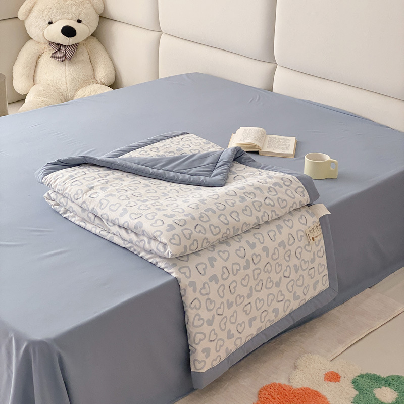 Edredón de fibra de soja de verano edredón de aire acondicionado edredón fresco de verano lavable a máquina edredón de verano individual dormitorio edredón fino