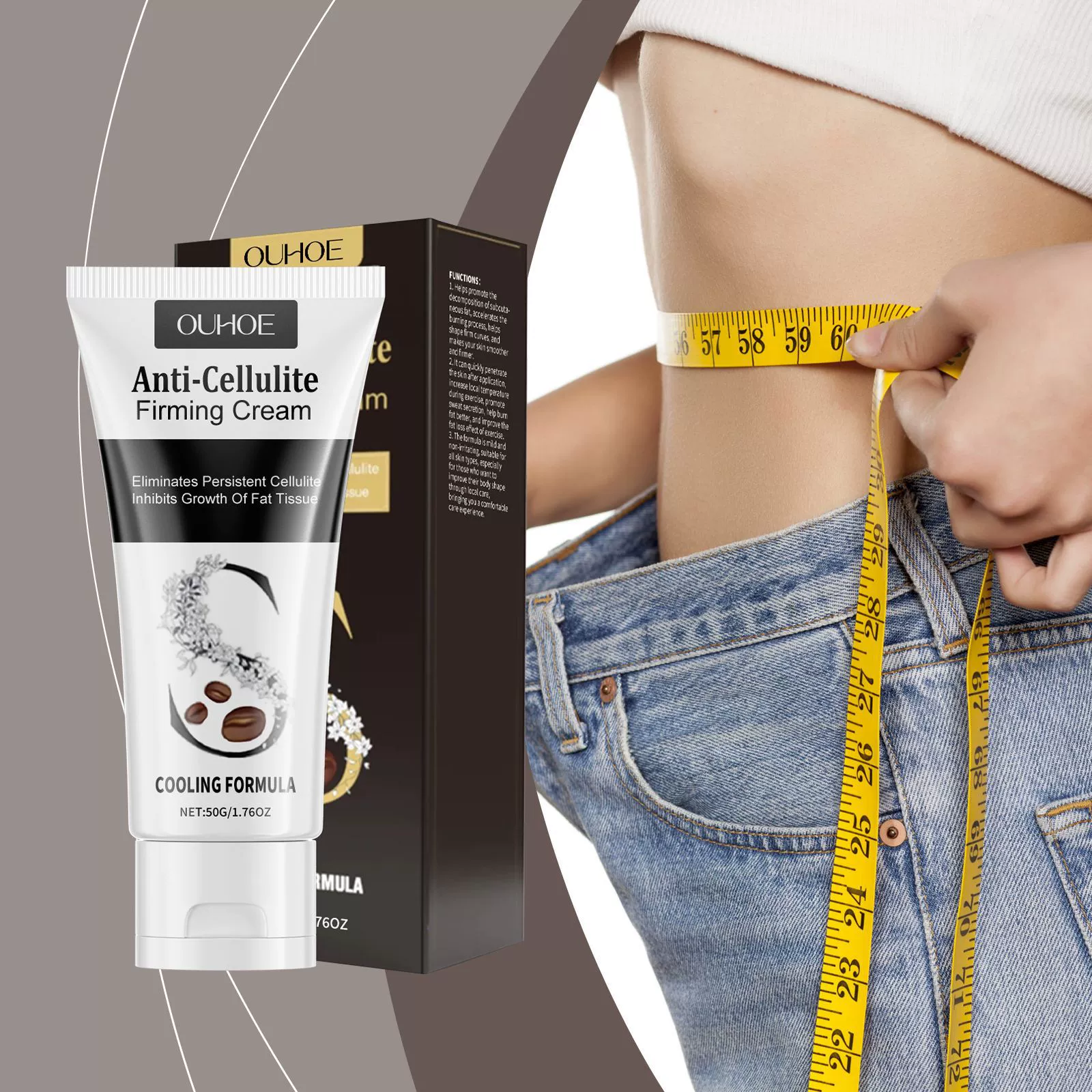 OUHOE укрепляющий крем для тела нежно питает кожу и легкую ежедневный массаж для всего тела