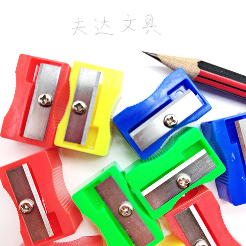 Manufacturer supplies plastic rectangular pencil sharpener student supplies small square pencil sharpener mini pencil sharpener