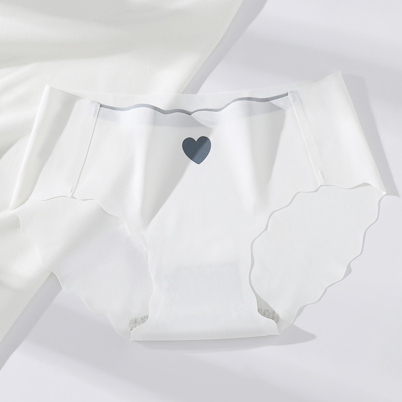 Ropa interior para mujer seda de hielo sin costuras algodón puro antibacteriano cintura media verano niñas pantalones cortos triangulares finos de gran tamaño refrescantes