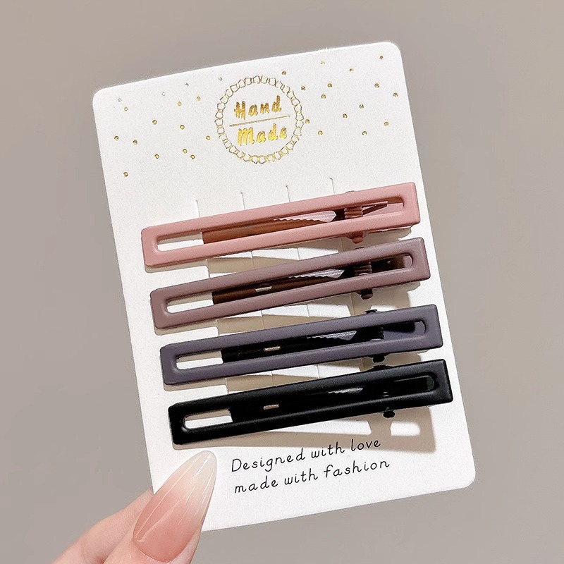 Meilad clip de cabello simple clip de una palabra 2025 nuevo clip de cabello de alta calidad maquillaje sin marcas lateral clip de frangeo adornamiento para el cabello