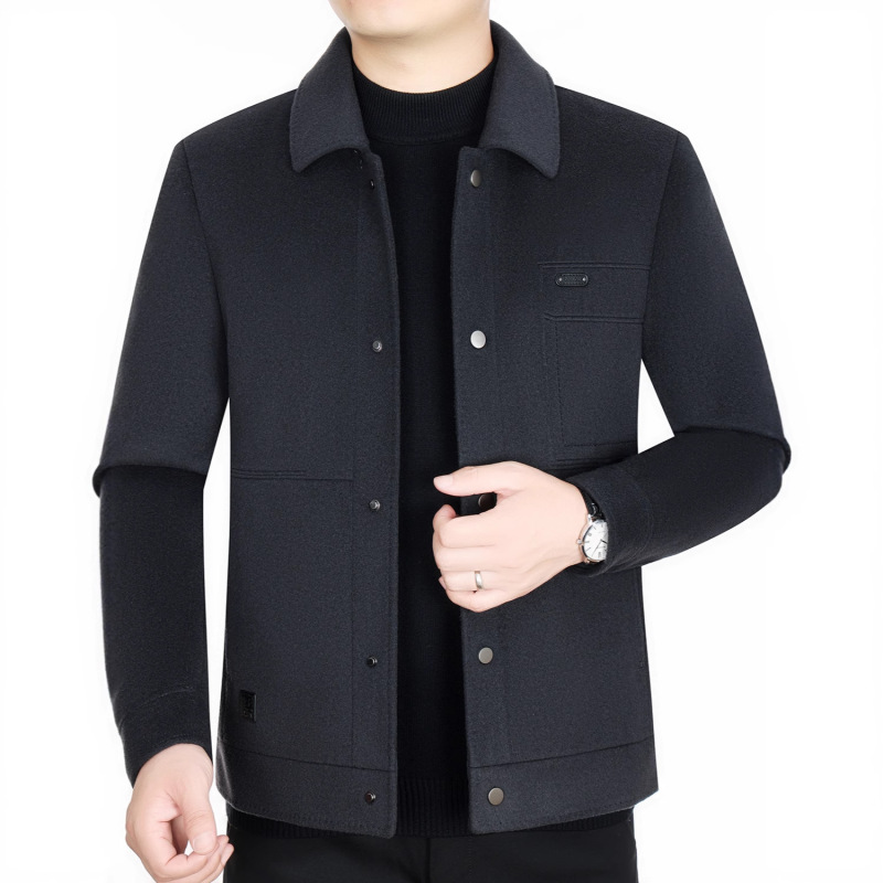 Double-Sided Wool Men's Jacket 2025 Autum New Top Removable down Liner Short Woolen Jacket