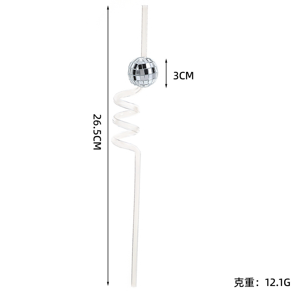 Venta caliente transfronteriza paja de bola de espejo imagen principal creativa fiesta disco bola paja decoración de fiesta de cumpleaños de Navidad