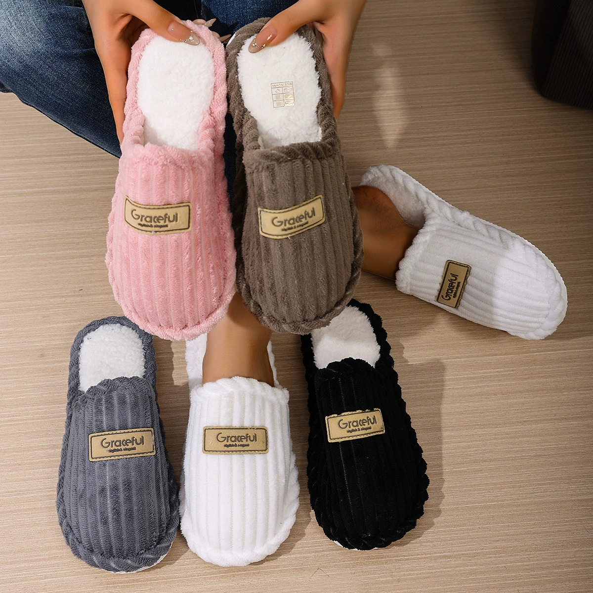 Осенне-зимние домашние хлопковые тапочки для женщин, теплая обувь для беременных, закрытые хлопковые туфли для улицы, оптовая продажа и трансграничная доставка для мужчин.