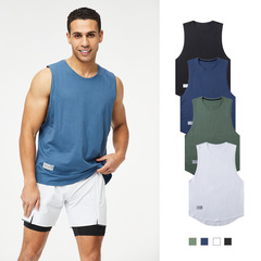 男性用アメリカンバスケットボールスポーツベスト夏ランニングフィットネス速乾ベストゆるいノースリーブカン肩tシャツ上着