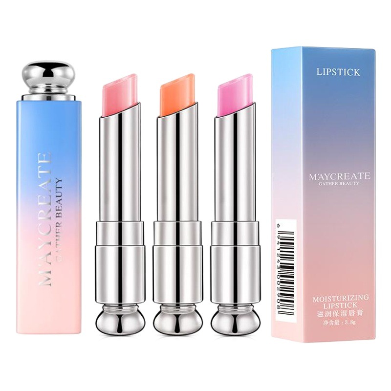 Color-Changing Lip Balm with Full English Packaging for Cross-Border Trade