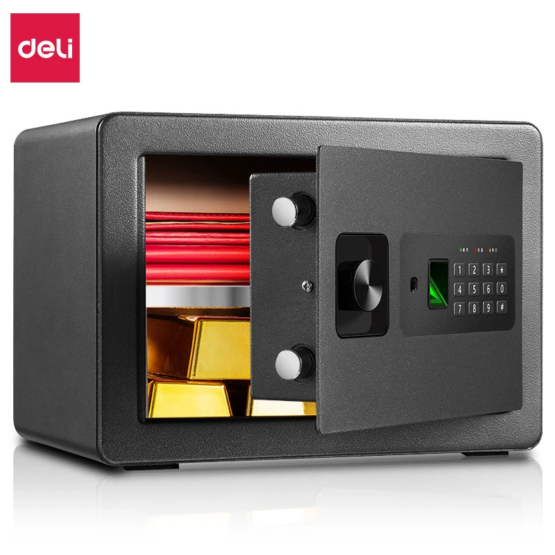Deli 33559/352 59s небольшой сейф с паролем по отпечаткам пальцев, доступный к стене, прикроватный сейф, Противоугонный Сейф