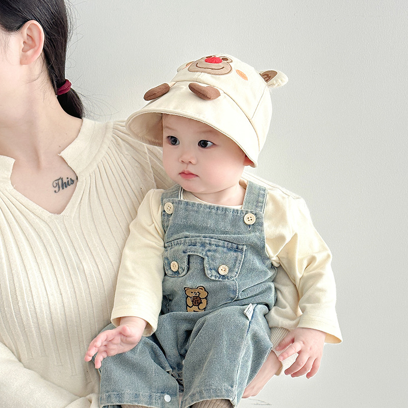 Bonito sombrero de bebés de dibujos animados primavera y otoño delgado sombrero de boca de pato para niños y niñas viajar sombrero de béisbol de protección solar