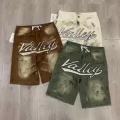 Vale Valley Forever Skittles Jorts Jean Shorts Hot Diamond Denim Shorts Trendy