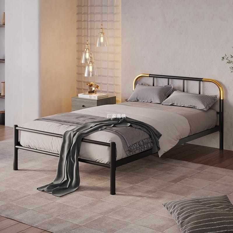Wholesale Tian Tan Furniture Iron Bed Double Bed Modern Minimalist Bed Frame Metal Light Luxury Reinforced Iron Bed Children's Iron Frame