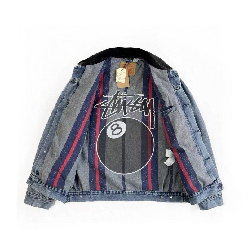 Stussy x Levi's 150周年浮雕牛仔外套夹克美式工装穿搭 男女同款|undefined