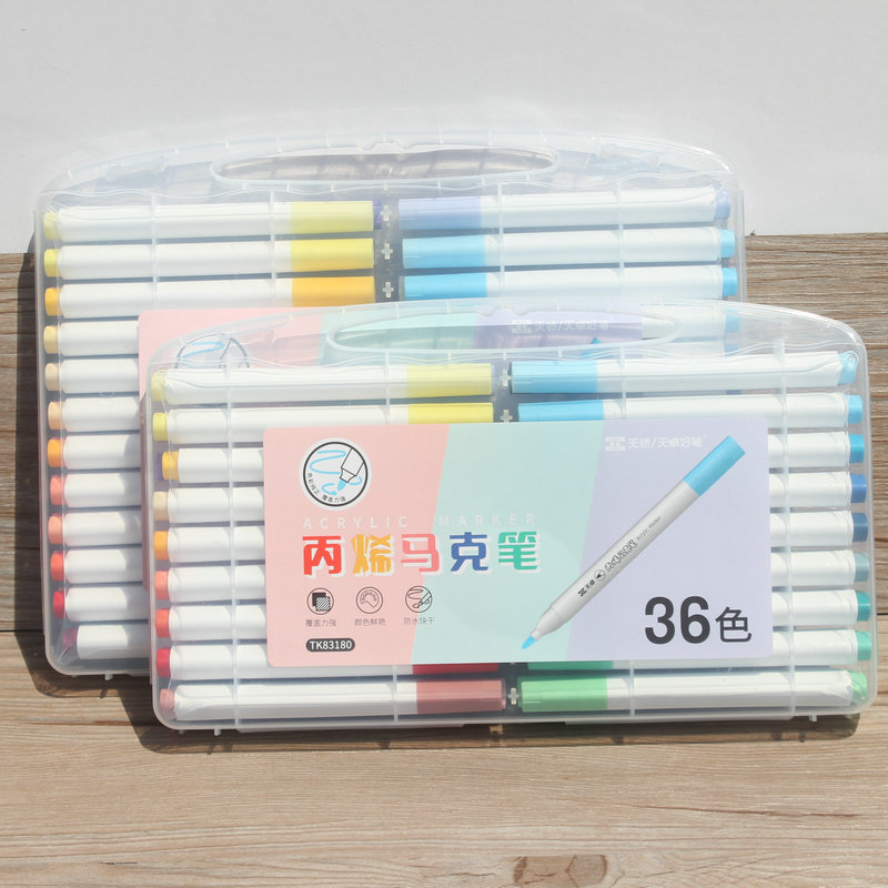 Tianzhuo 83180 triangle acrylic marker for children's art opaque waterproof hand-painted diy children's painting