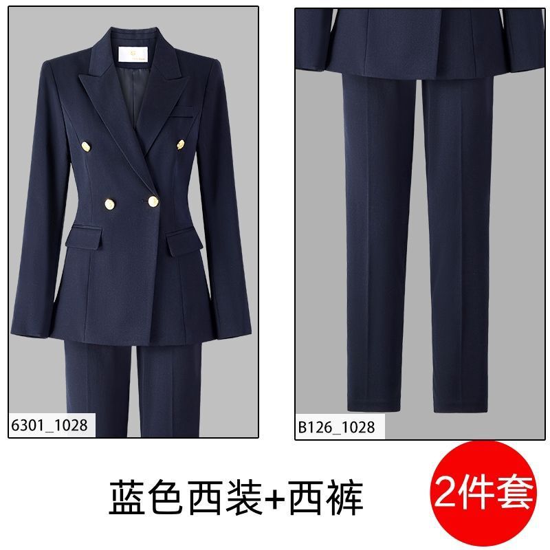 西装套装女职业正装大学生公考面试工作服气质高级感黑色西服外套|undefined