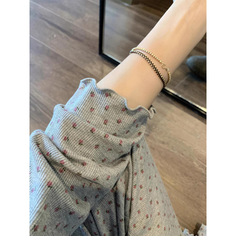 高级感碎花睡衣女春秋季长袖套装休闲简约网红风家居服大码可外穿|undefined