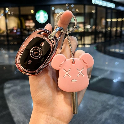 Remote Control Case Buckle — Car key bag - electric-car-h-rose-powder-pink-door-key-set