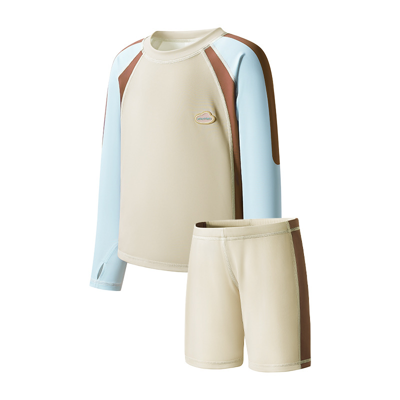 KK Tree Traje de baño para niños Niños y niñas Traje de baño dividido de manga larga Traje de spa protector solar de playa para bebés