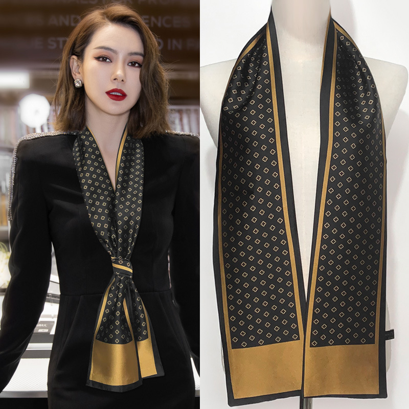 우아한 블랙 골드 스트립