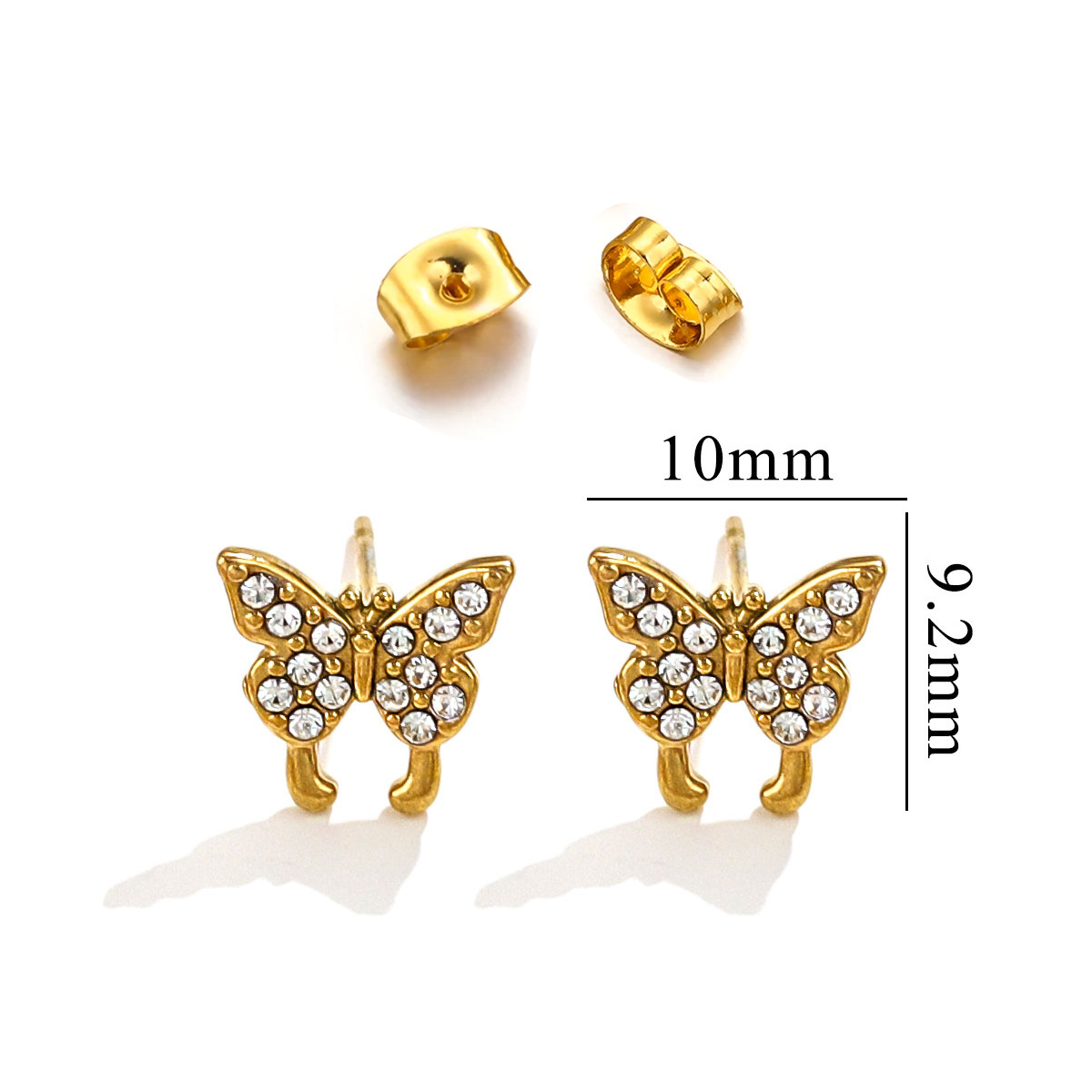 Acero inoxidable Moda europea y americana Personalidad Pendientes retro desgastados Luna Estrella Amor Rayo Pendientes de diamantes Acero de titanio