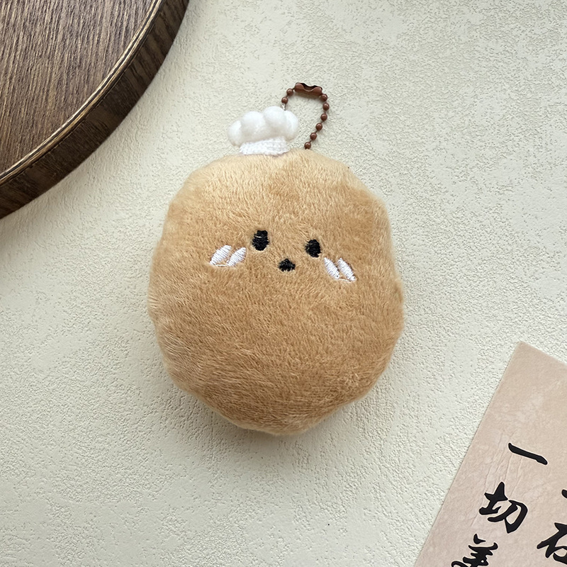 Nuevo y adorable colgante de peluche de pan de vegetales de dibujos animados para niña, divertido colgante de juguete de comida