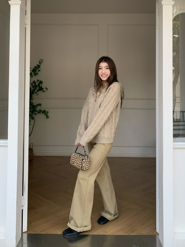 橘子树在哪儿美式复古牛仔裤女秋季松弛感直筒显瘦休闲百搭拖地裤|undefined