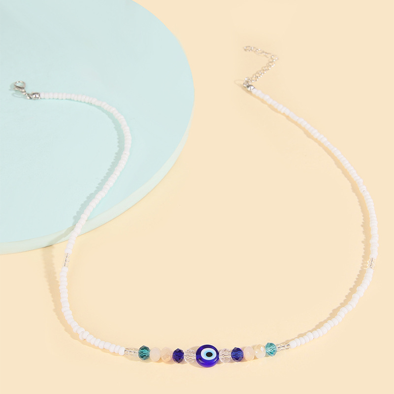 1 Piece Quantity Daily Occasion Fashion Devil's Eye Beaded Irregular Women's Necklace 1 Piece