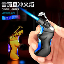 直冲小喷漆打火机丁烷小焊枪 防风蓝色火焰户外烧烤点火器 跨境品