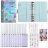 Cartoon blue (12 budget cards + 8 zipper bags + 2 word stickers)