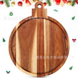 新款木质披萨托盘日式家用实木牛排烘培烧烤盘面包水果木质托盘