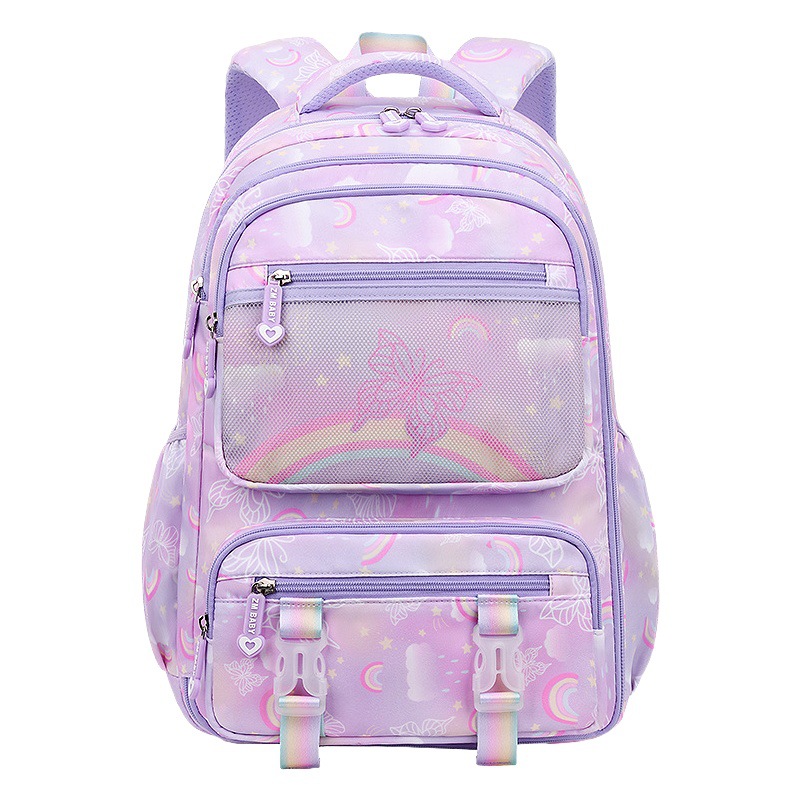 Nueva mochila escolar de primaria Sesame Baby para niñas de 1.º a 3.º grado, ligera, estilo refrigerador lateral, mochila infantil