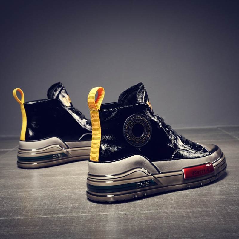 High shoes men's spring new versatile men's shoes breathable British European station trend men's shoes casual shoes men's