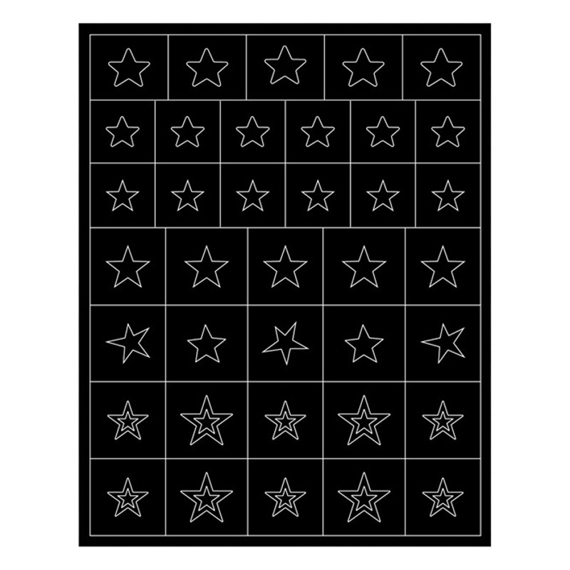 Pequeño Libro Rojo ins nueva manicura hueco fuera de inyección de tinta pegatinas amor mariposa estrella llama hueco plantilla uñas pegatinas