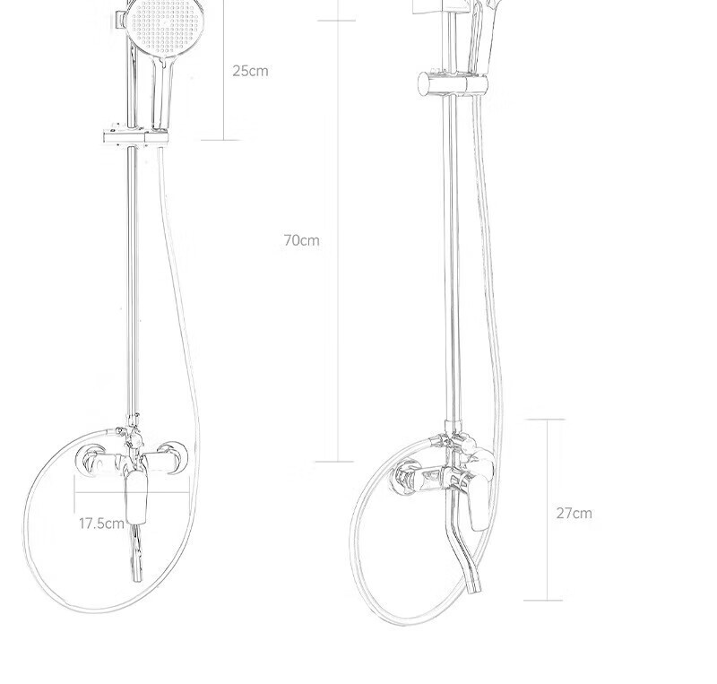 All-copper shower head set, hotel, home, homestay, high-end, simple, thickened explosion-proof shower head set undefined
