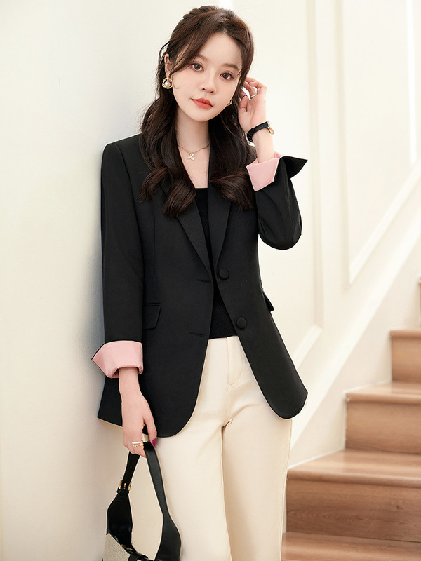 Advanced Sense Off-white Suit Jacket Women's Spring and Autumn 2024 New Elegant Double-breasted Style Casual Suit Top