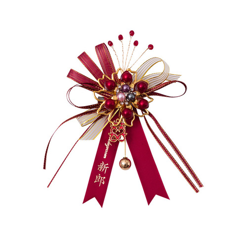 Wedding corsage for bride and groom, father and mother, best man, bridesmaid, father-in-law, mother-in-law, VIP emcee, high-end corsage