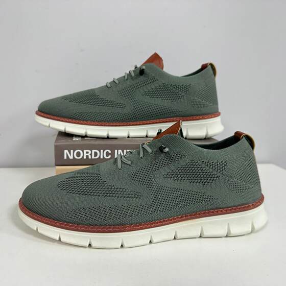 Amazon New Cross-border Lightweight Lace-up Casual Men's Shoes Breathable Flying Woven Loafer Men's plus size Men's Loafer