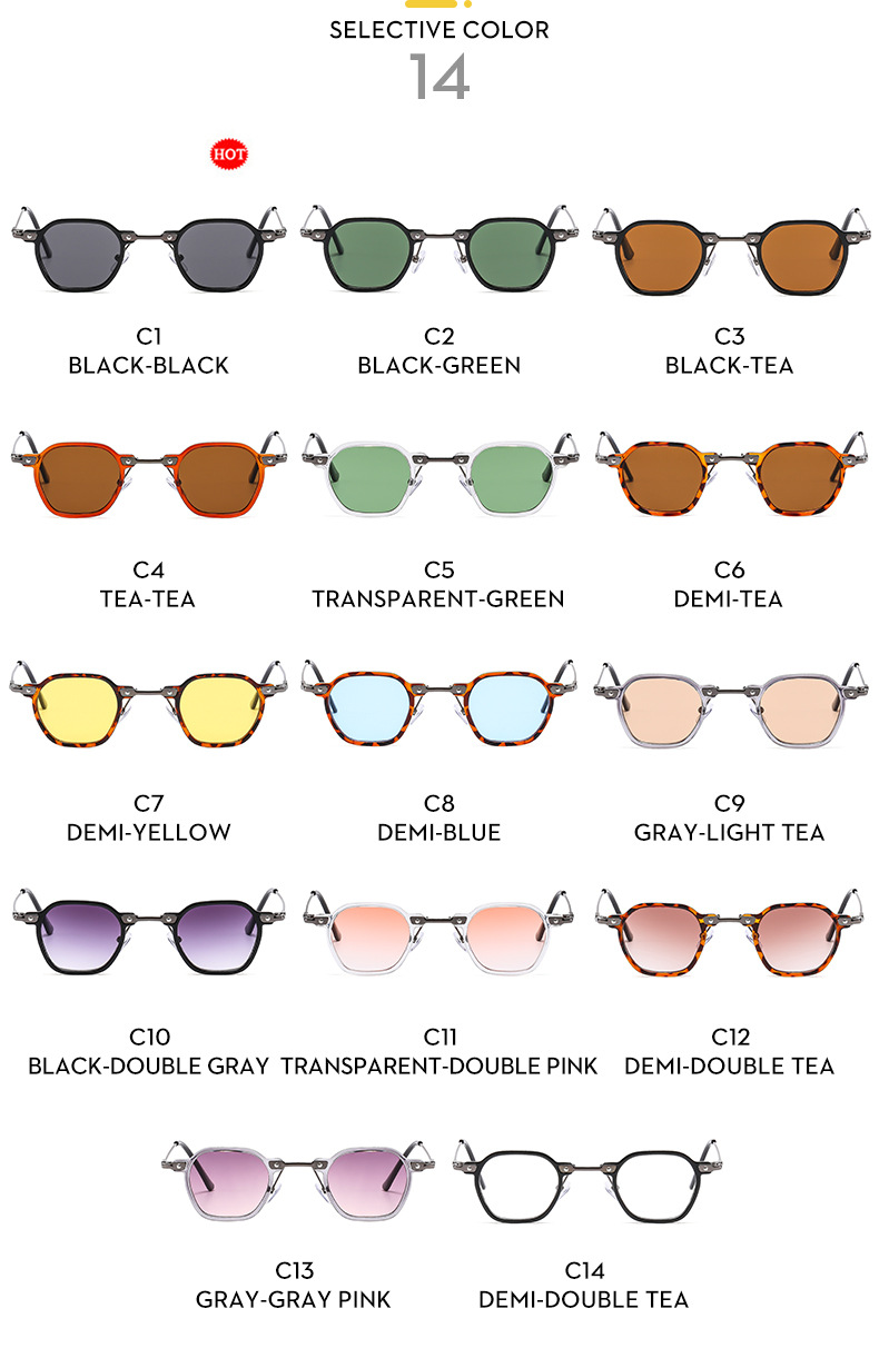 Square Hip-hop Sunglasses For Cycling Men Artistic Small Frame_voghion.com