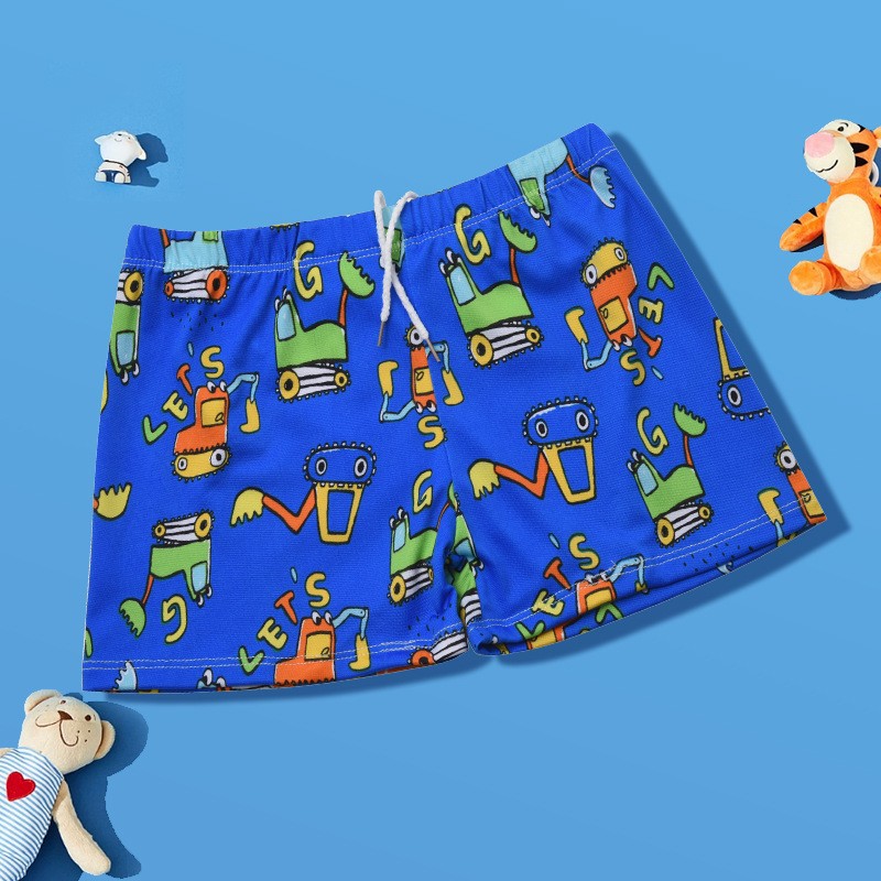 Bañadores de natación para niños moda dibujos animados impresos troncos de natación para niños playa para niños de secado rápido transpirable Boxer pantalones cortos de natación al por mayor