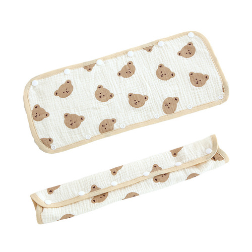 Class A pure cotton gauze stroller protective wipes, crepe children's sling saliva wipes, safety seat bite wipes