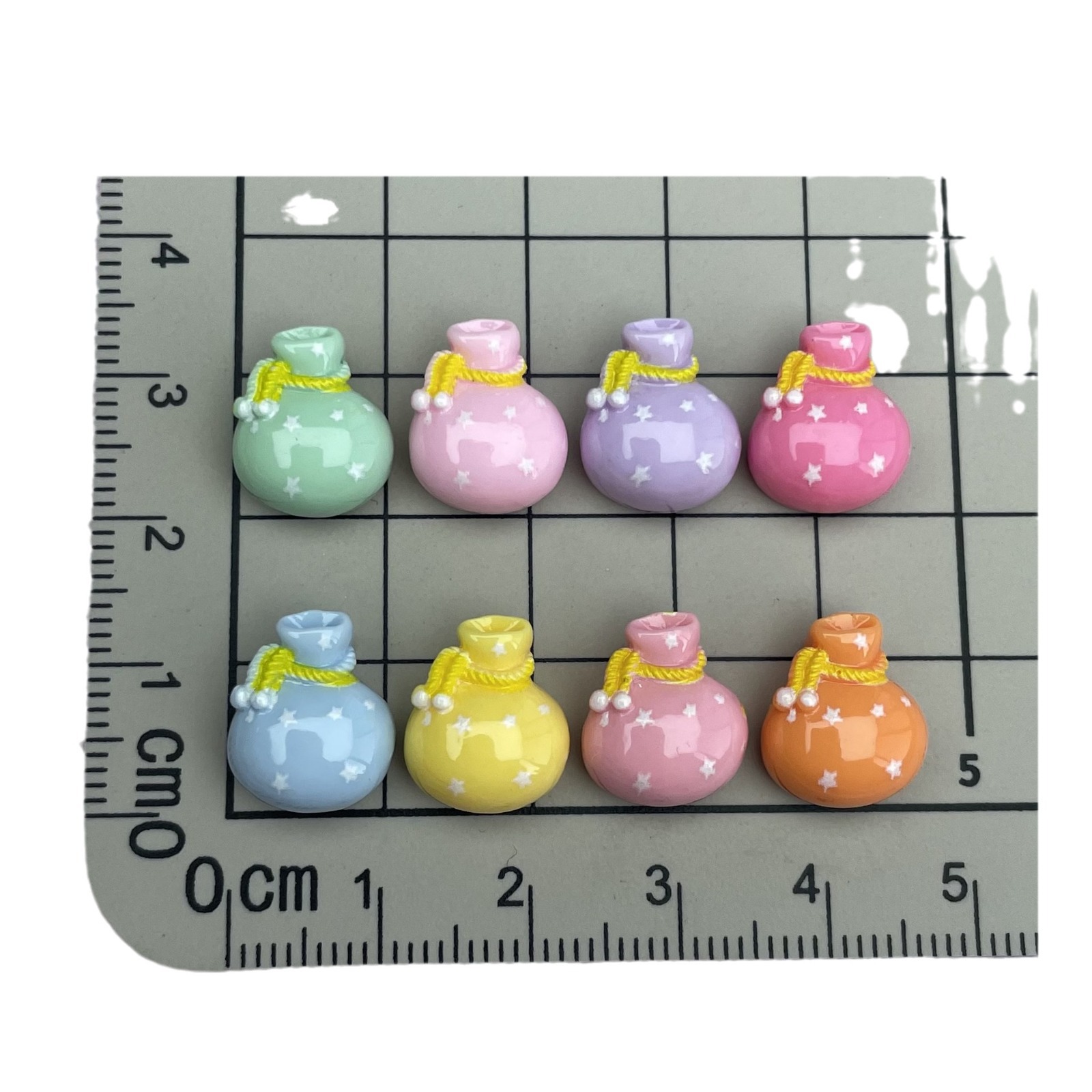 Campana nota nuevo Mini tamaño pequeño brillante resina accesorios horquilla teléfono Shell espárragos accesorios de uñas material pegatinas