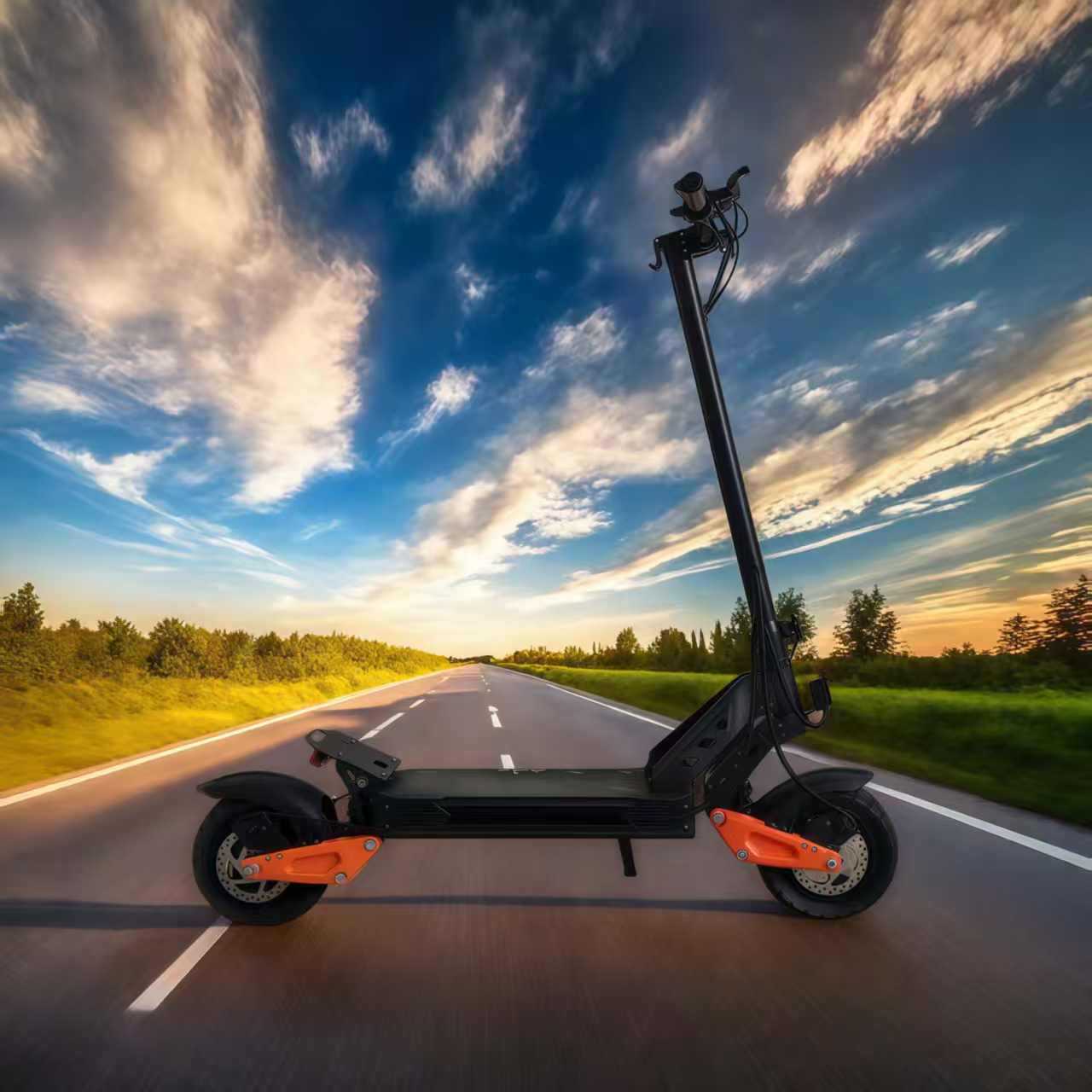 Cross-Border Dual-Drive Electric Scooter 48V Long Battery Life, Licensable Folding Scooter, Exclusively for Cross-Border Export