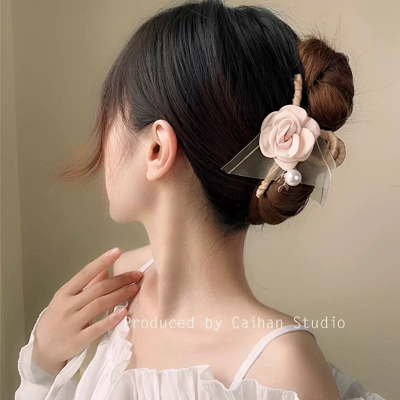 Fresh mountain tea, hairgrip, elegant big high-end crab pin, shark, hair accessory, high-quality style