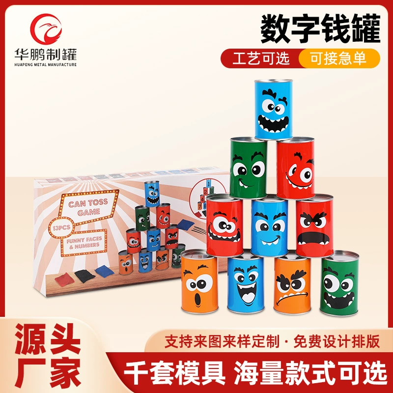 Цифровая денежная банка игрушечная банка цифровая банка головоломки жестяные банки детские игрушки распознавать цифровые специальные круглые банки оптом