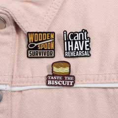 Niche Design Spoons Cookies English Letters Catering Category Badges Exquisite Versatile Store Anniversary Festival Gifts Brooch