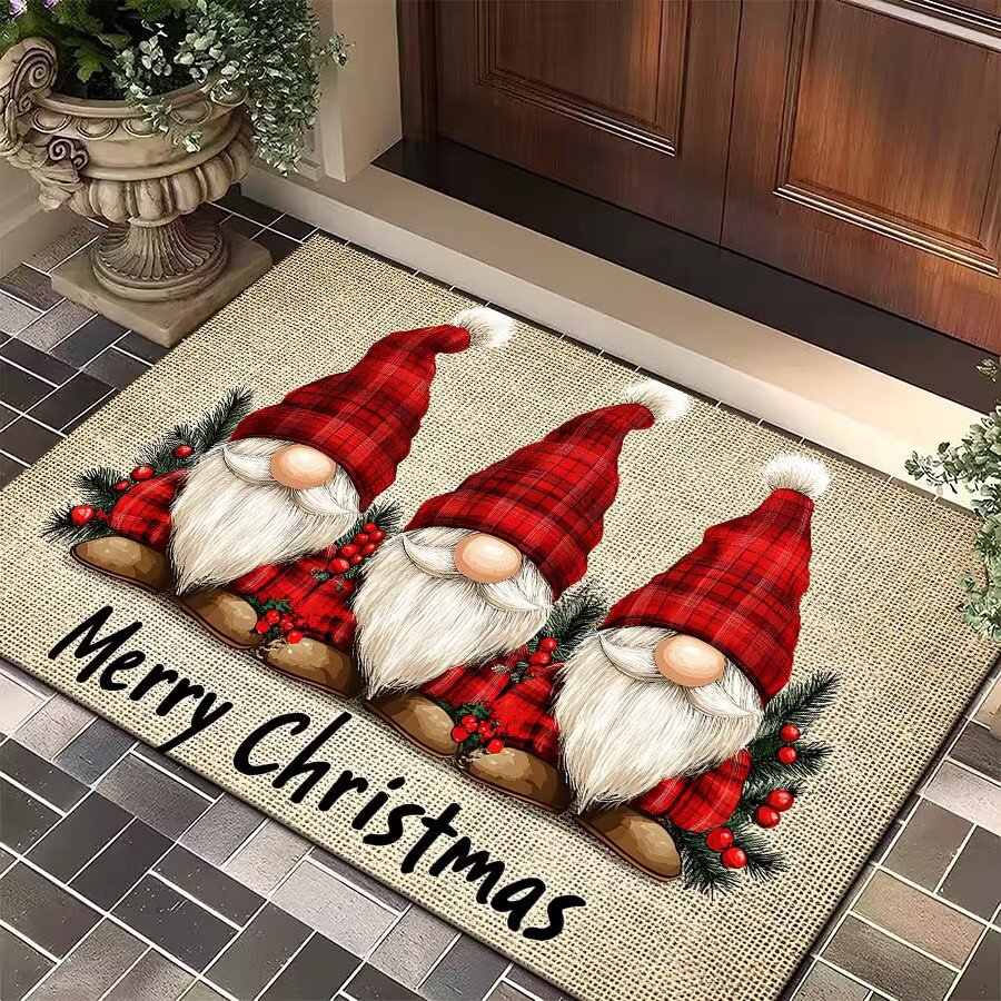 Cross-Border Temu Dropshipping Christmas Series Cartoon Door Mats for Home Entrance and Easy Care and Stain-Resistant Floor Mats Available for Wholesale